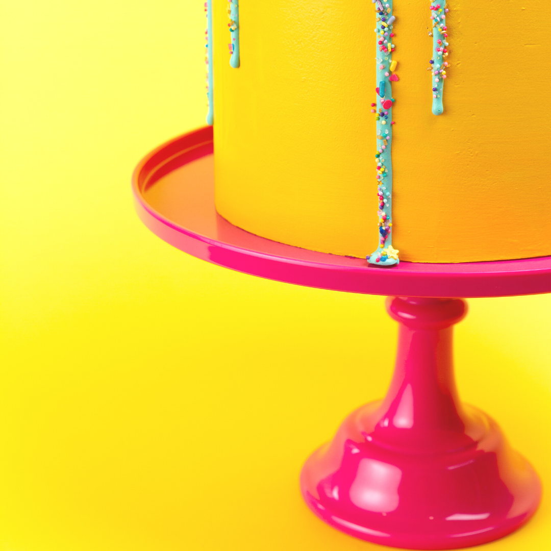 Hot Pink Melamine Cake Stand, view 4