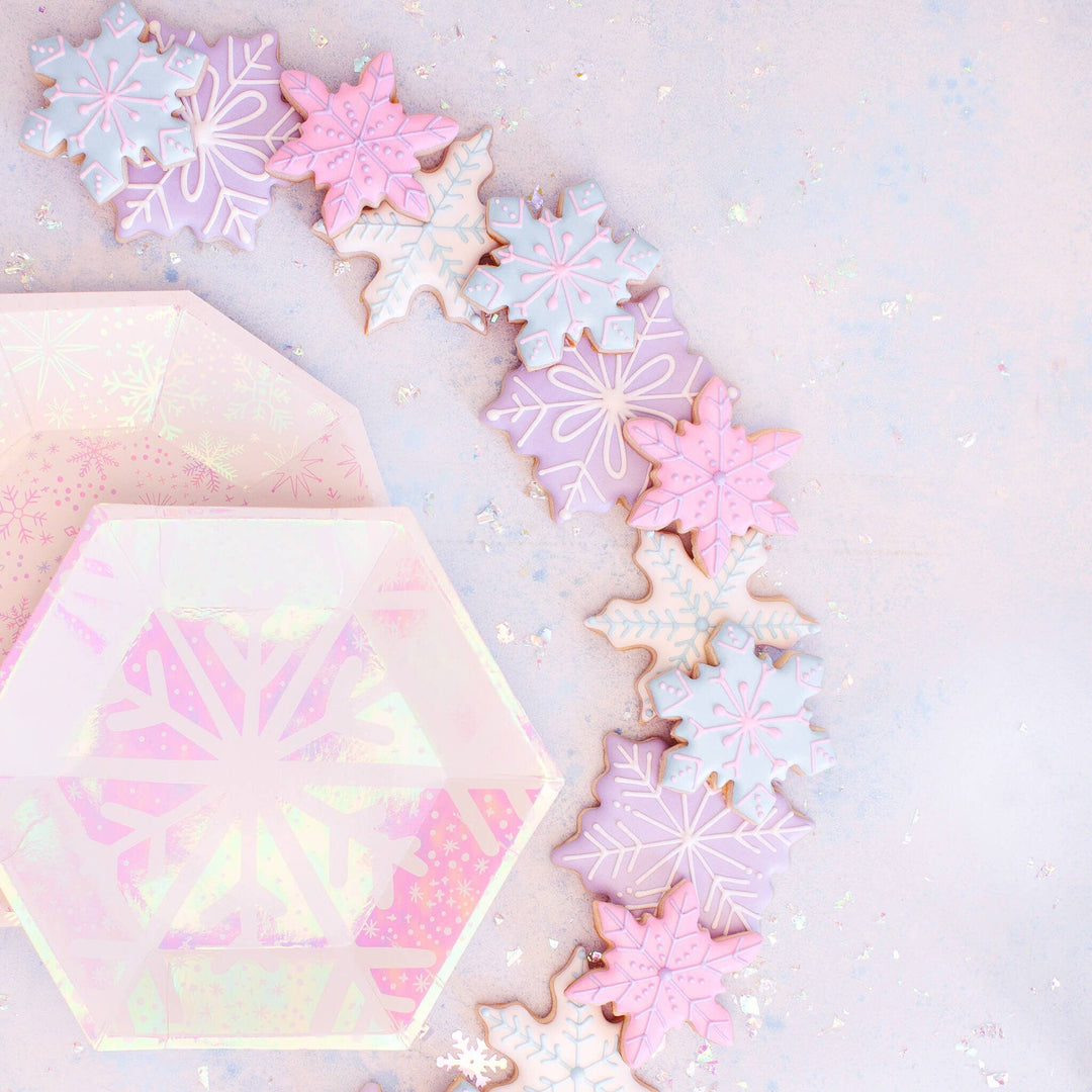 Frosted Snowflake Dessert Plates, view 4