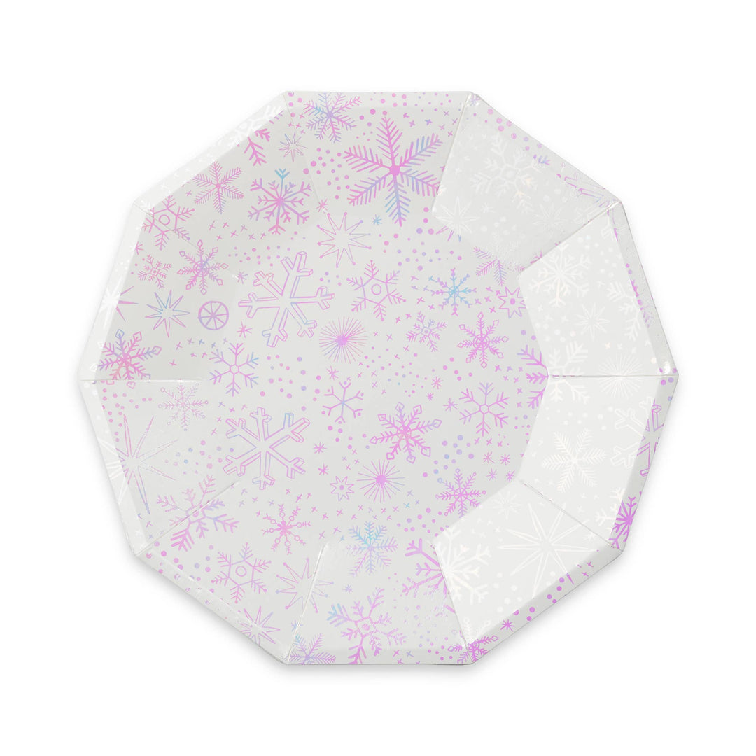 Frosted Snowflake Dinner Plates