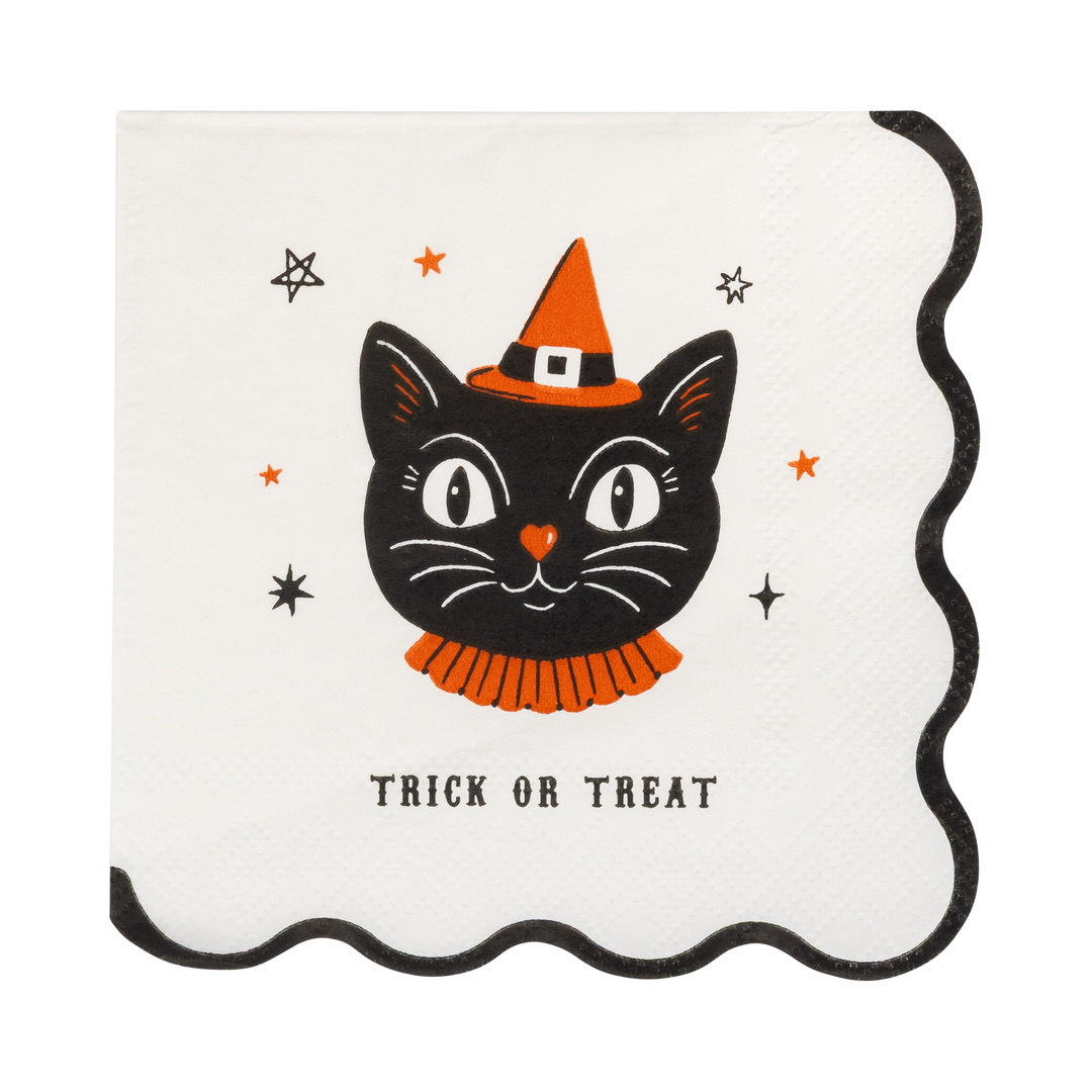 Vintage Halloween Characters Cocktail Napkins