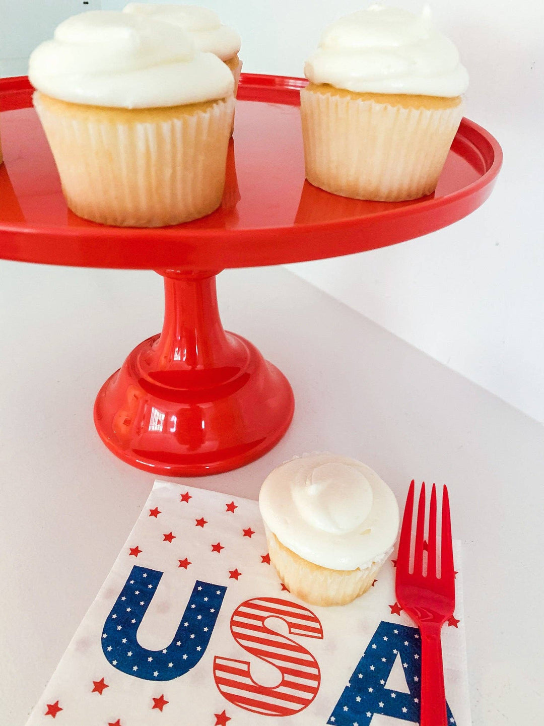 Red Melamine Cake Stand, view 7