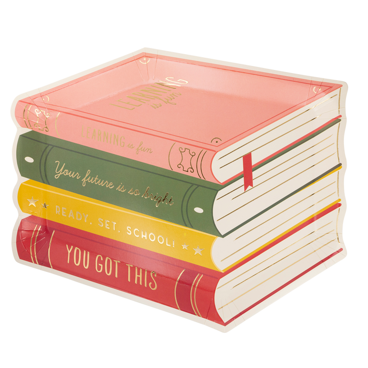 Stack of Books Shaped Plates