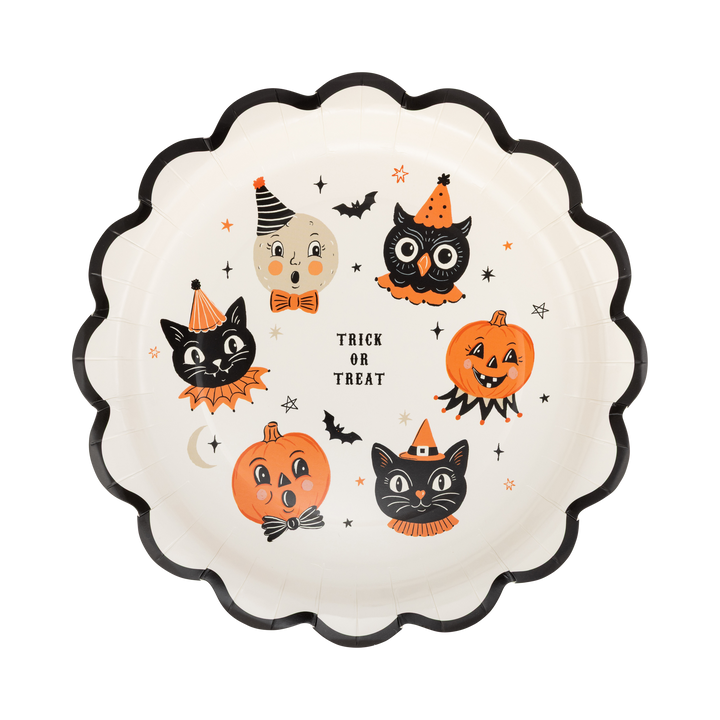 Vintage Halloween Characters Dinner Plates