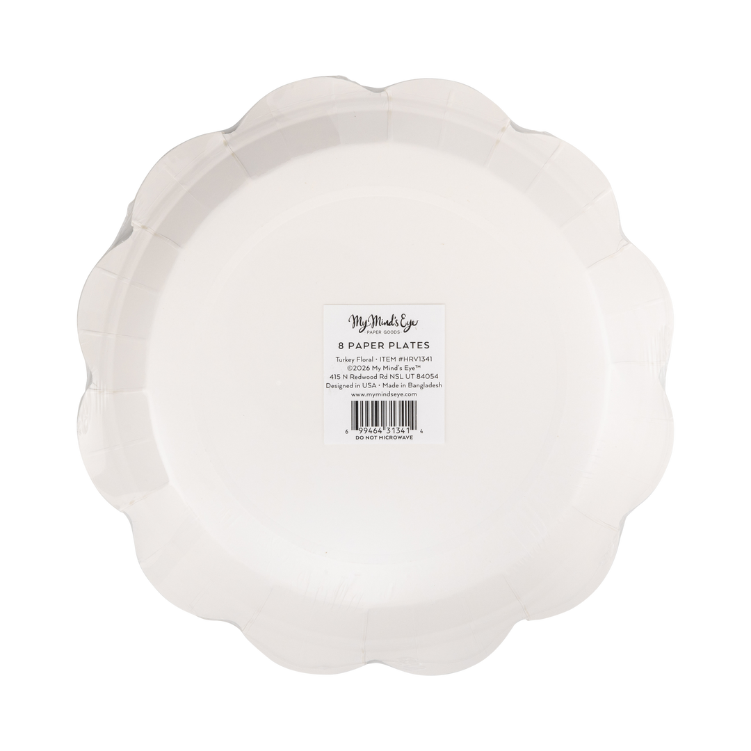 Turkey Foliage Thanksgiving Plates, view 4