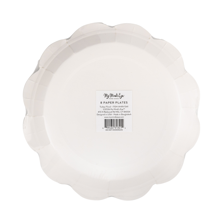Turkey Foliage Thanksgiving Plates, view 4