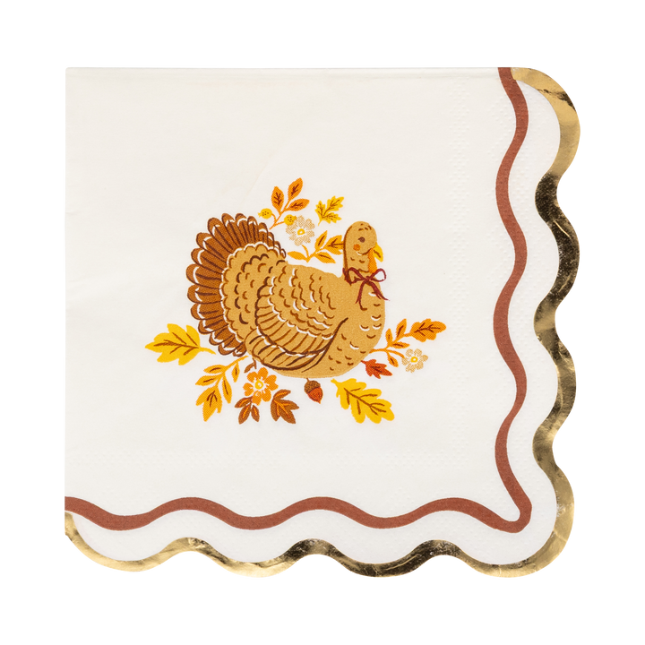 Harvest Turkey Cocktail Napkins