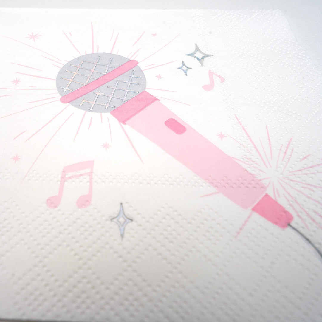 Pop Star Dance Party Microphone Cocktail Napkins, view 6