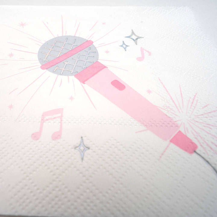 Pop Star Dance Party Microphone Cocktail Napkins, view 6