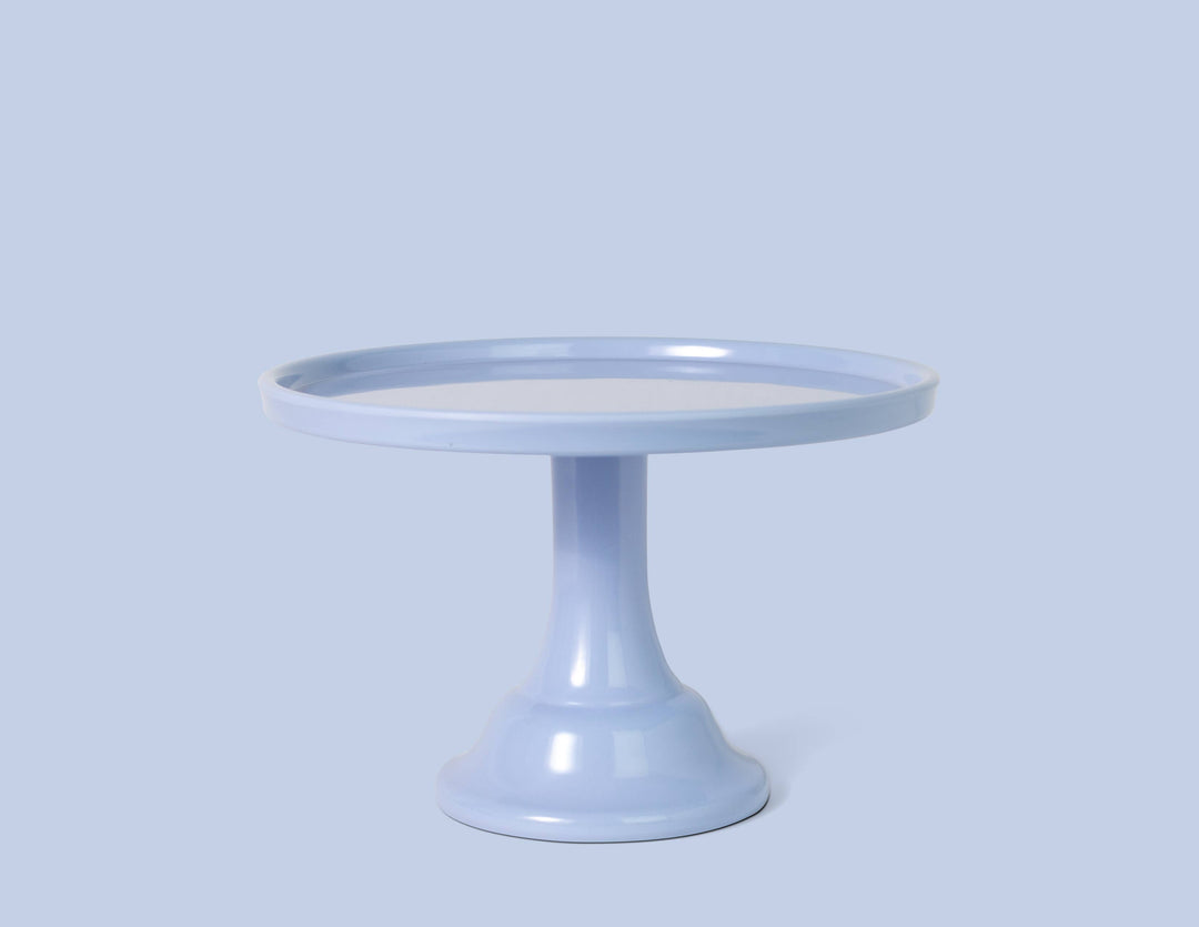 Powder Blue Melamine Cake Stand, Small 8.5 inch