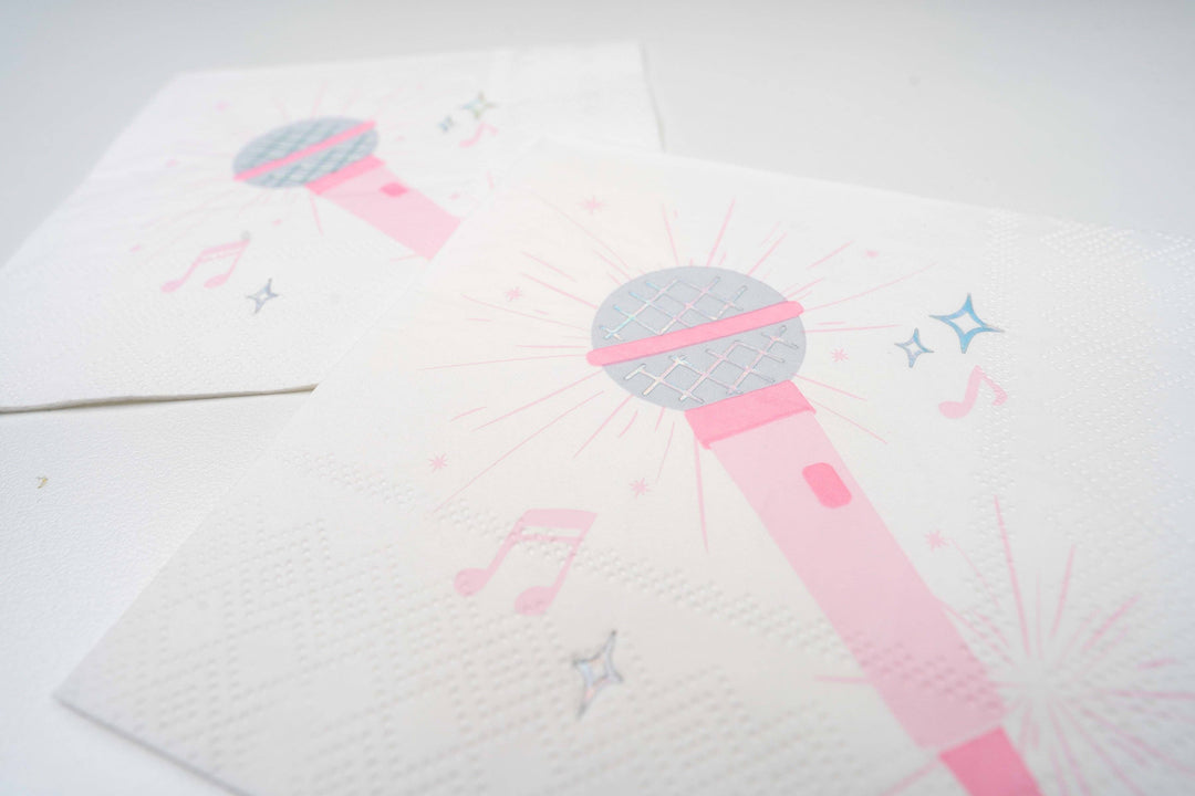 Pop Star Dance Party Microphone Cocktail Napkins, view 7