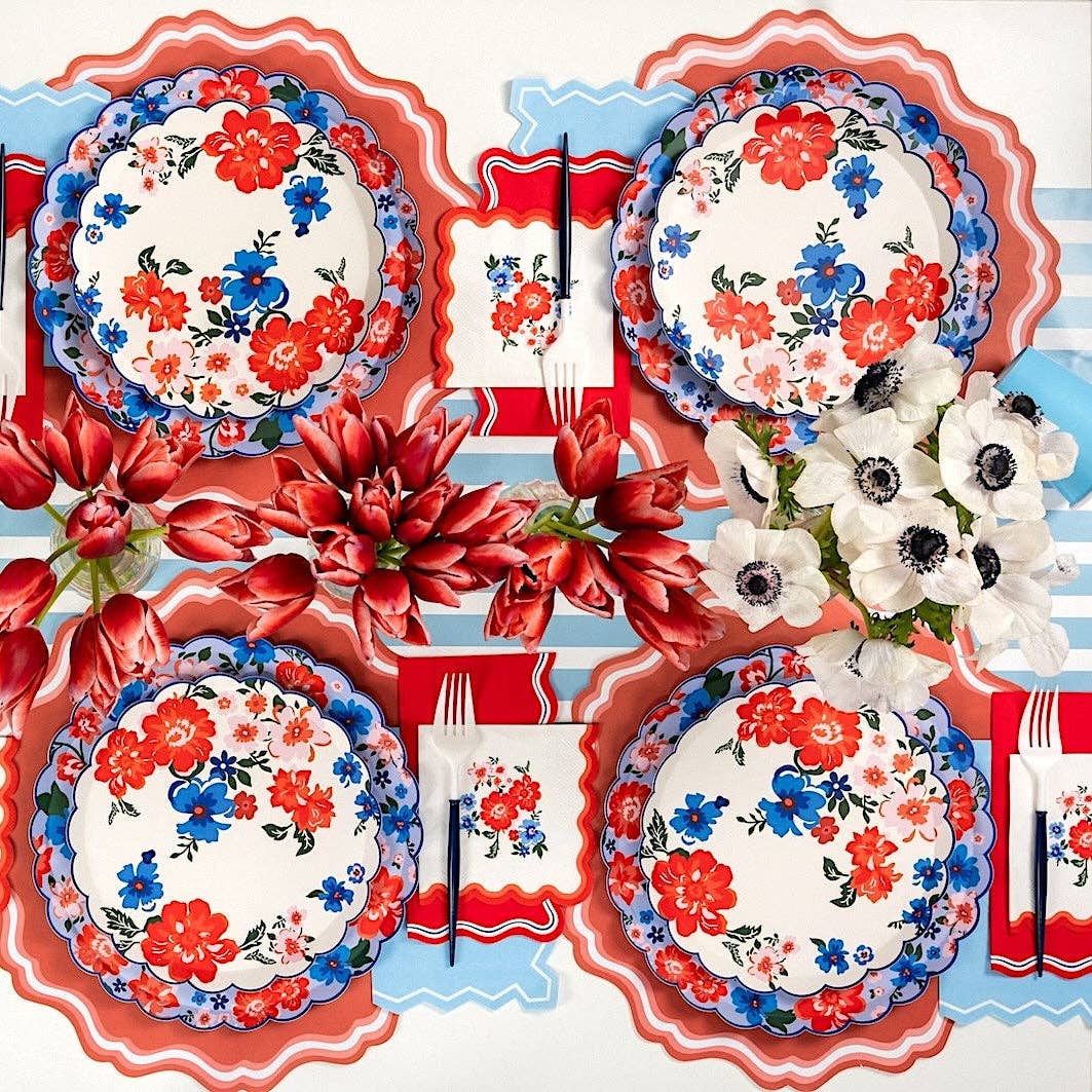 Summer Floral Dinner Plates, view 3
