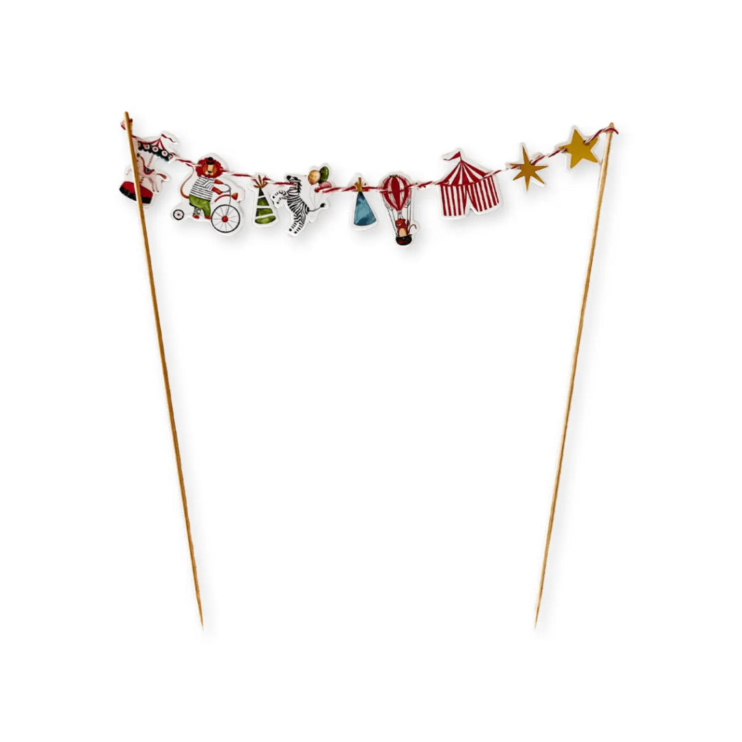 Carnival Cake Topper – Mini Circus Garland Cake Banner Josi James