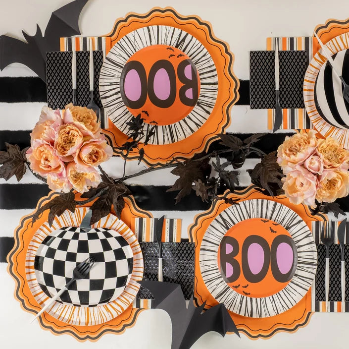 Black and White Striped Table Runner, view 2