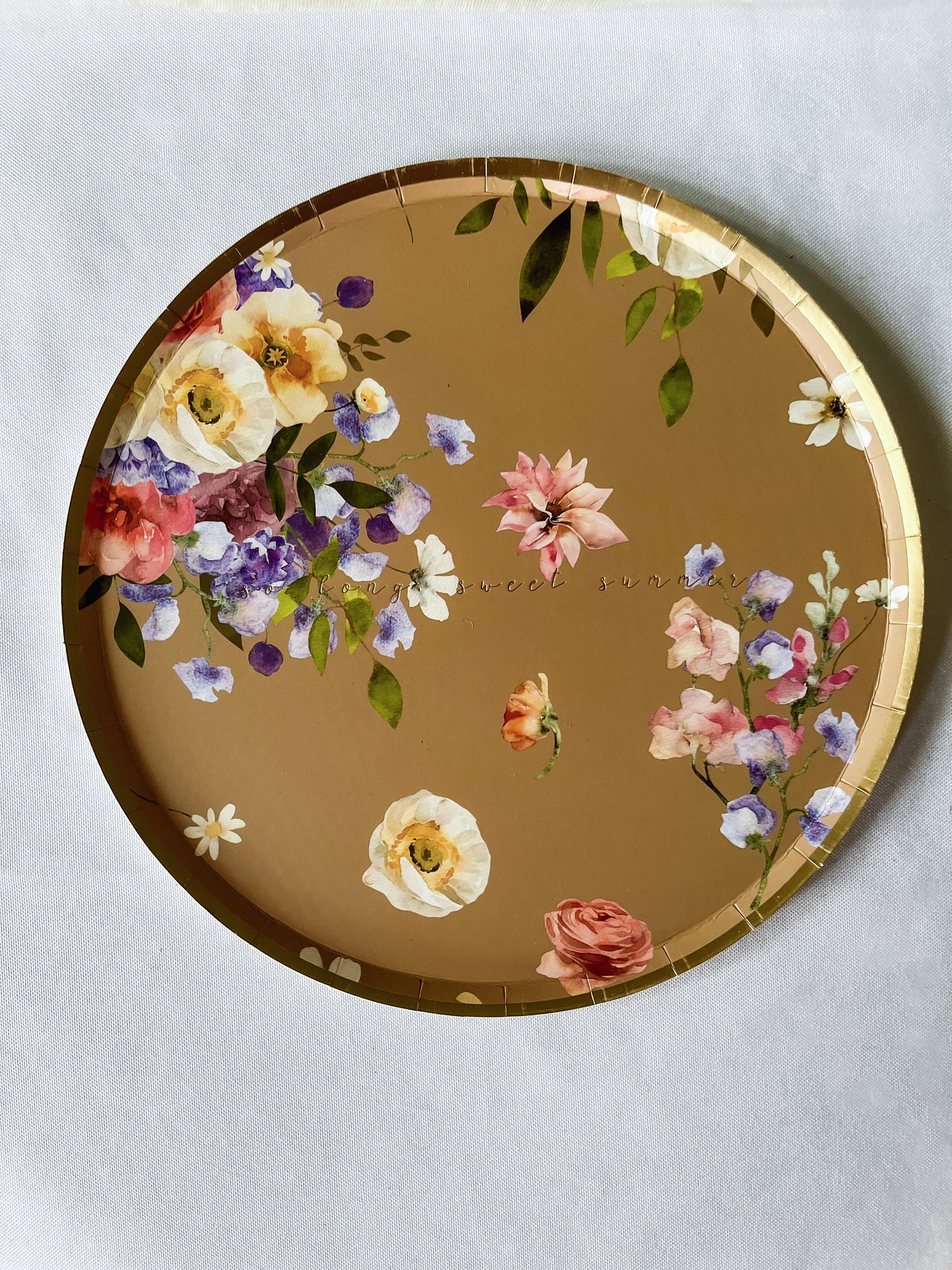 Summer Floral Plate, Large