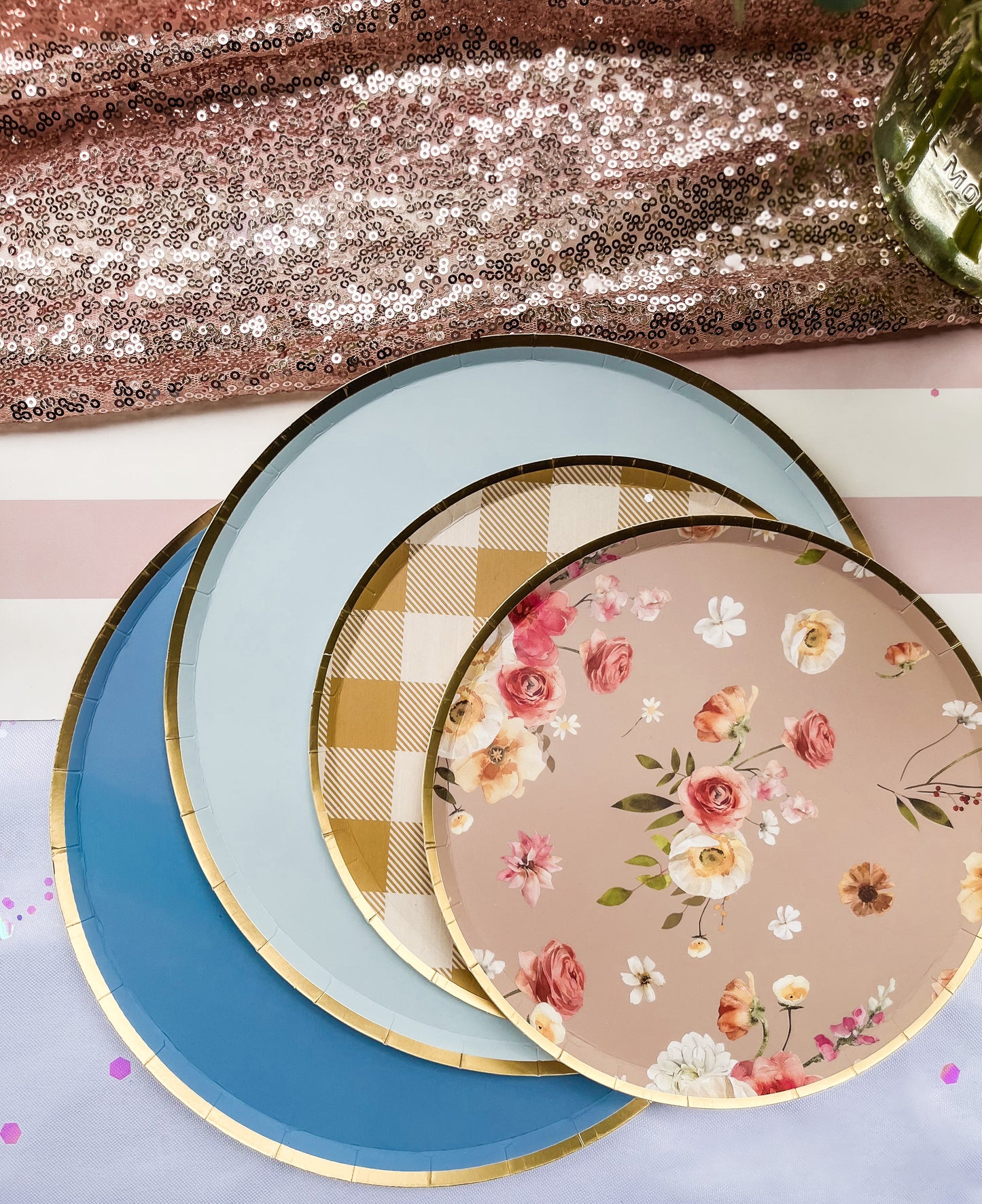 Floral Beige Plate, Small