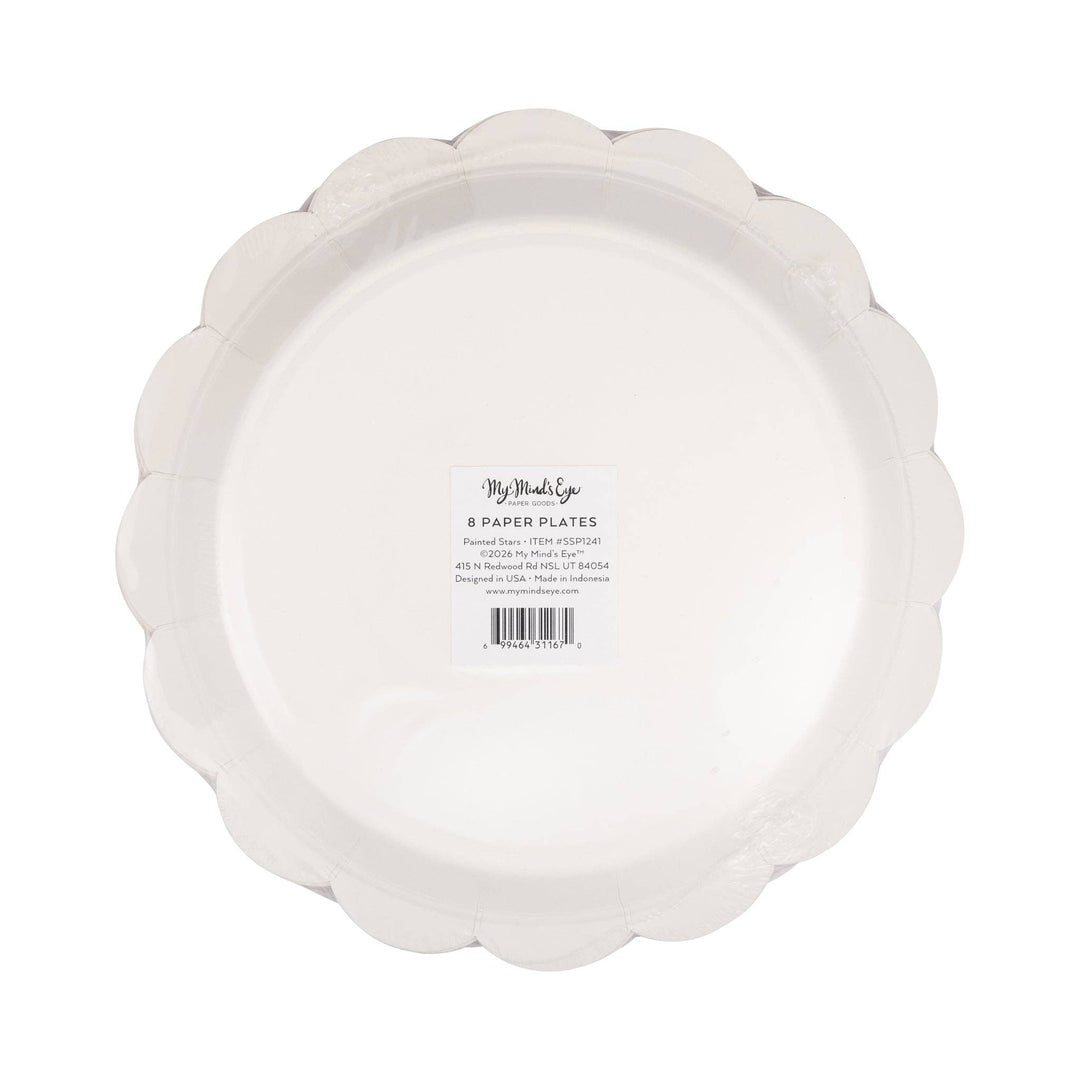 Blue Stars Scalloped Plates – 9", view 5