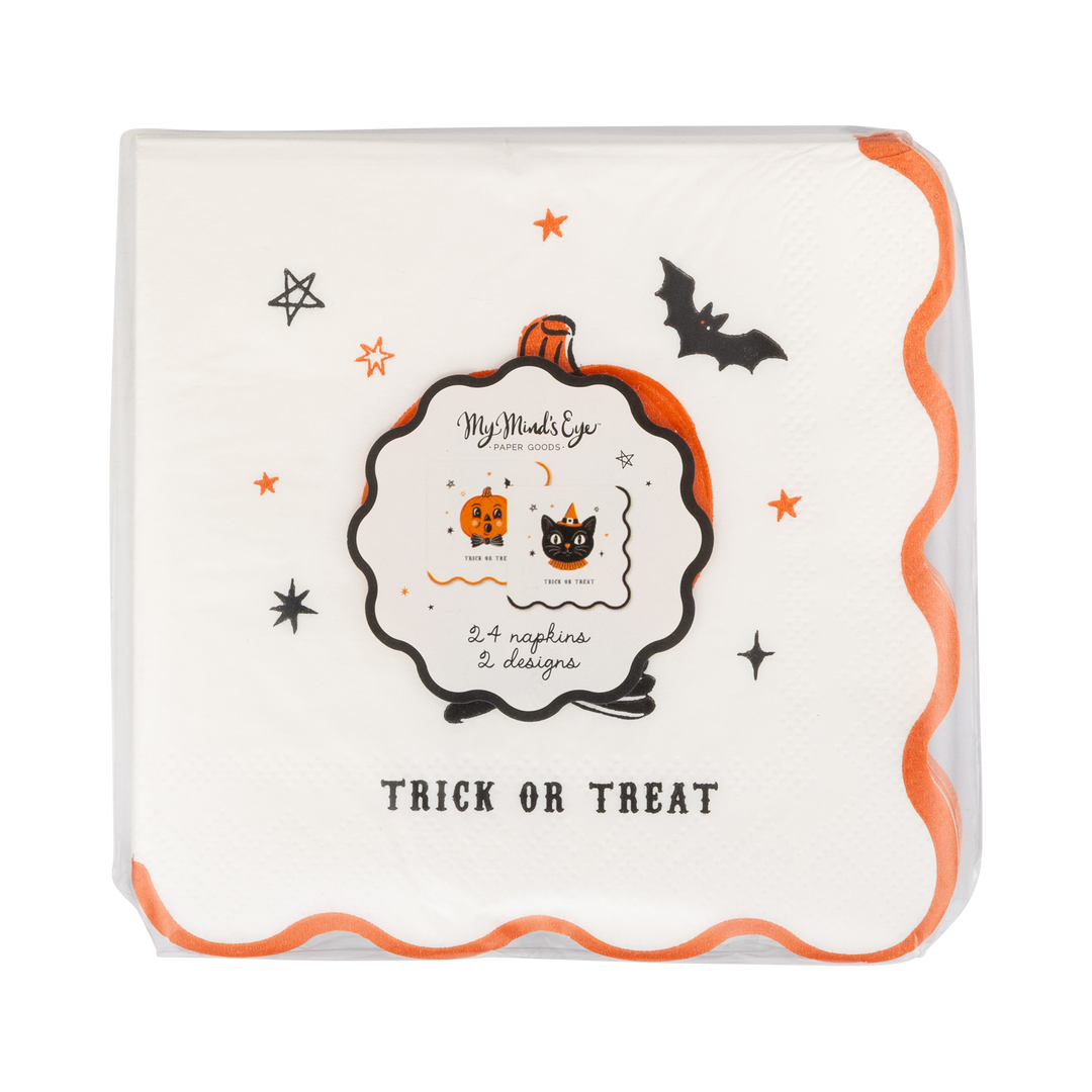 Vintage Halloween Characters Cocktail Napkins, view 4