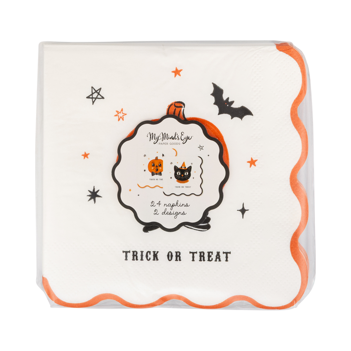 Vintage Halloween Characters Cocktail Napkins, view 4