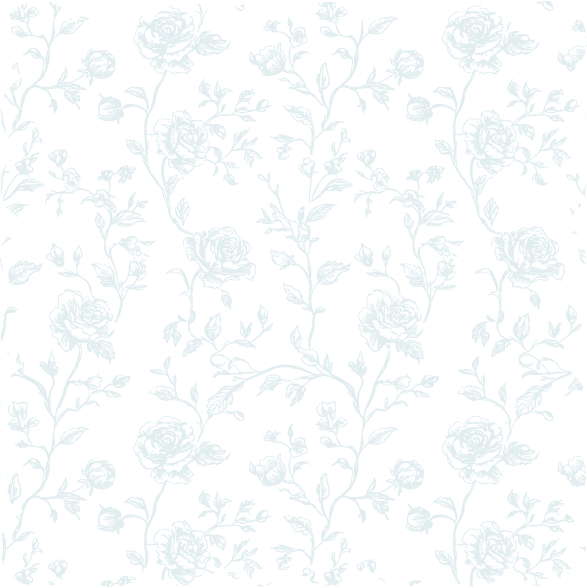 Baby Blue Floral Toile Scalloped Cocktail Napkins, 12pcs - Josi James - Small Napkins