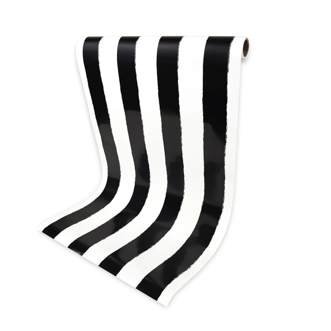 Black and White Striped Table Runner