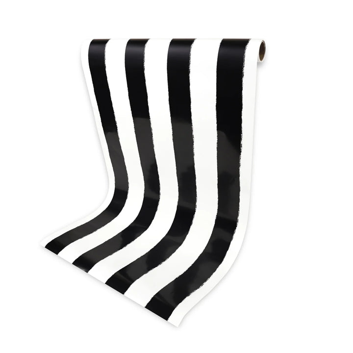 Black and White Striped Table Runner