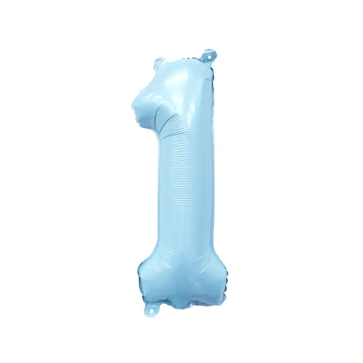 Pastel Blue Mylar Number Balloon 32" (1-3)