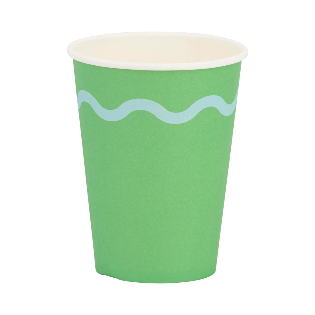 Bright Party Cups – 12oz Paper Cups (Set of 8, 4 Designs) - Josi James - Cups
