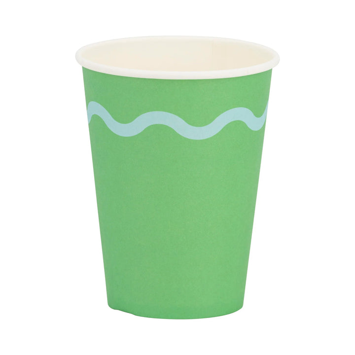 Bright Party Cups – 12oz Paper Cups (Set of 8, 4 Designs) - Josi James - Cups