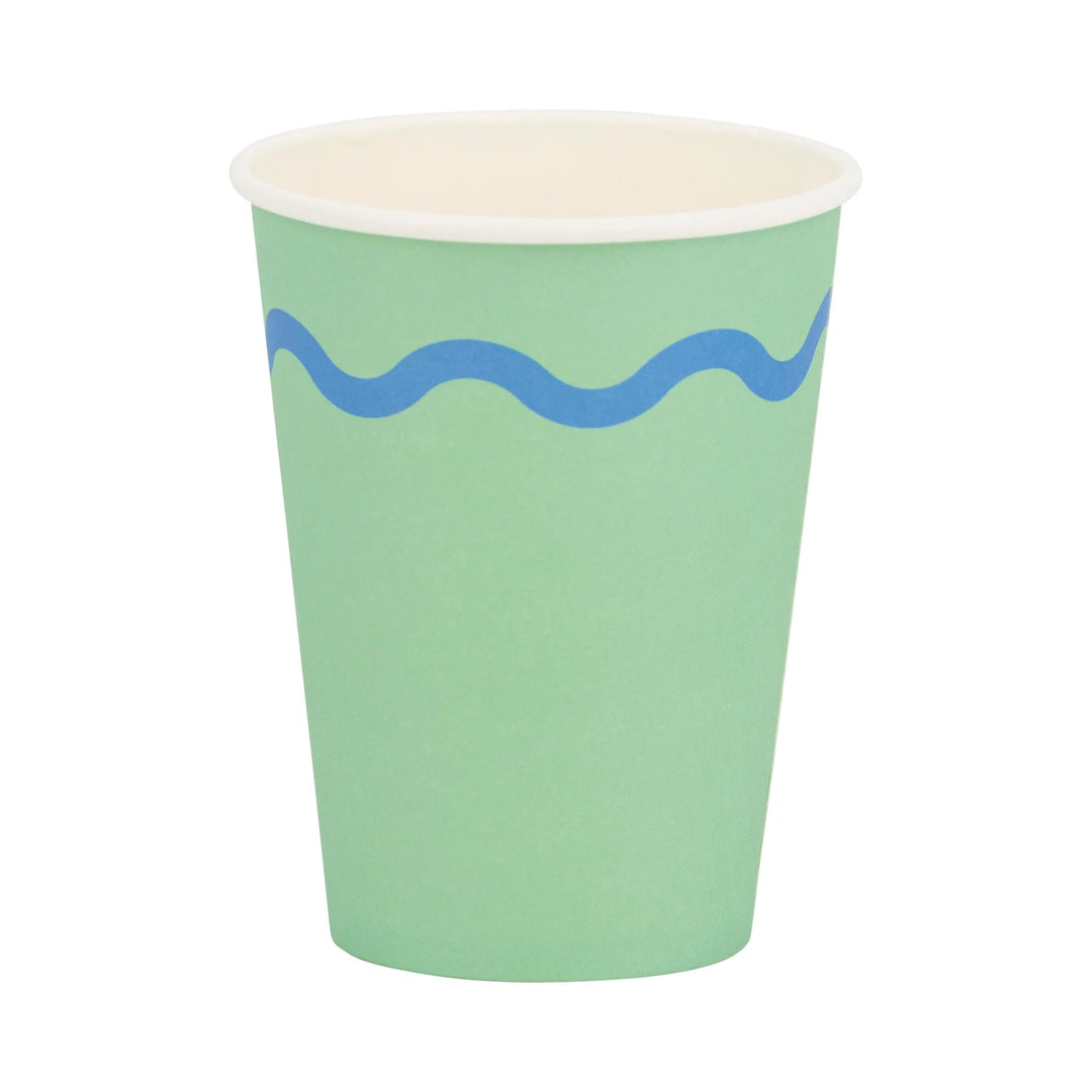 Bright Party Cups – 12oz Paper Cups (Set of 8, 4 Designs) - Josi James - Cups