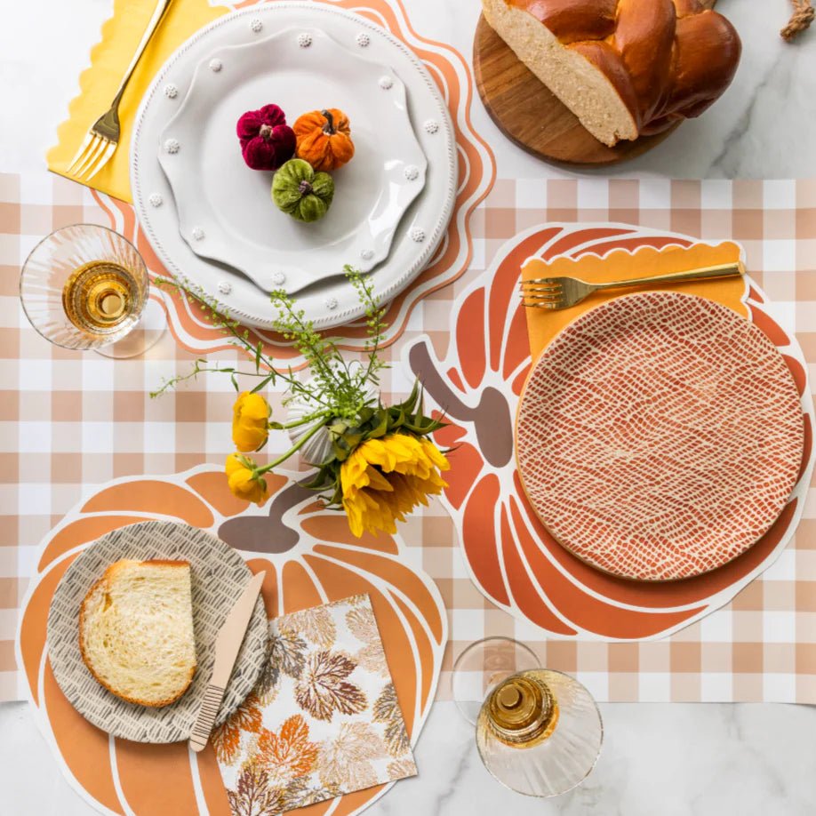 Brown Gingham Table Runner – 18" x 120" Disposable Paper Table Runner - Josi James - Table Runner