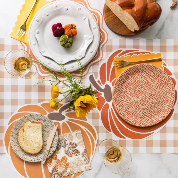 Brown Gingham Table Runner – 18" x 120" Disposable Paper Table Runner - Josi James - Table Runner