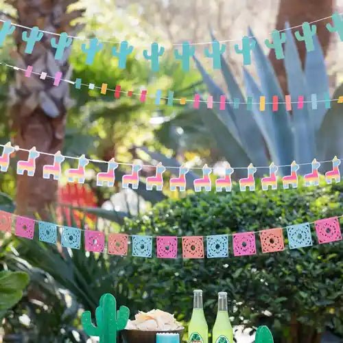 Cactus Fiesta Banner – 6ft Double - Sided Cinco de Mayo Party Garland - Josi James - Banners