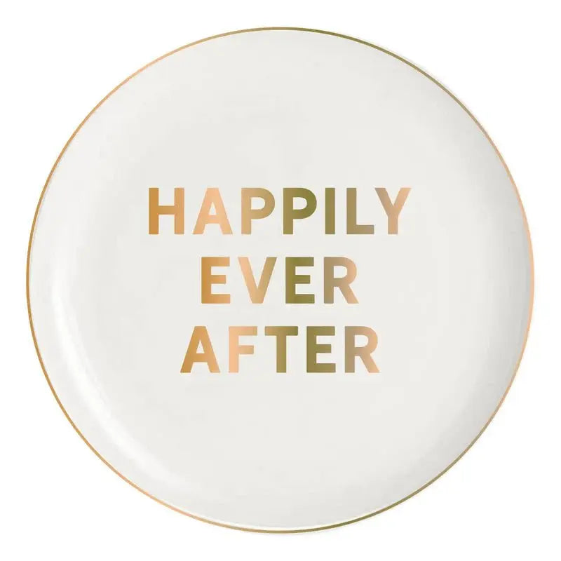 Ceramic Round Trinket Tray - Happily Ever After
