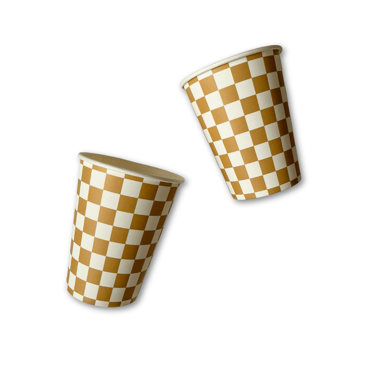 Checkered Gold Matte Cups - Elegant and Stylish for Parties – Josi James