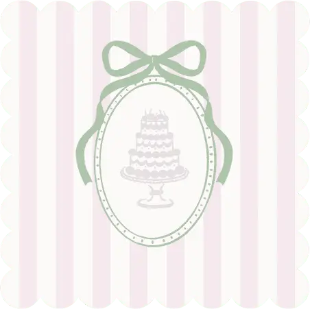 Coquette Cake Striped Birthday Napkin