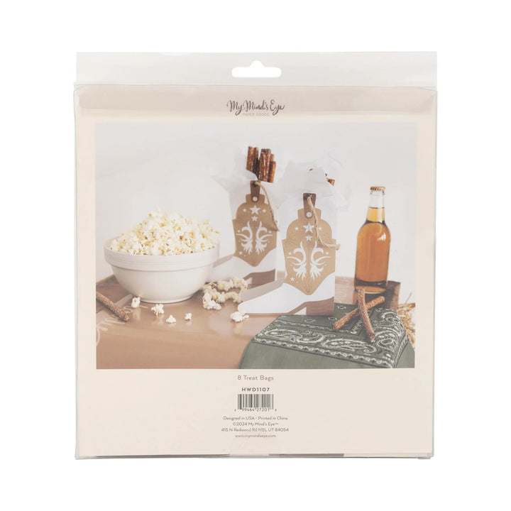 Cowboy Boot Party Treat Boxes – Western Favor Boxes with Rope Handle (Set of 8) - Josi James - Treat Boxes