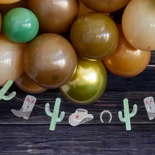 Cowboy Icon Party Banner – Western Birthday Decoration - Josi James - Banners