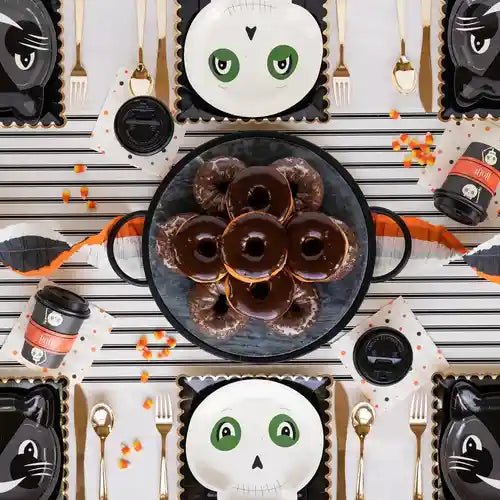 Cream & Black Striped Paper Table Runner – 16" x 120" - Josi James - Table Runner