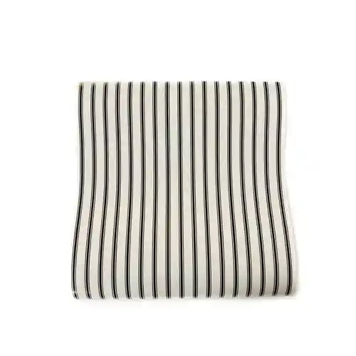 Cream & Black Striped Paper Table Runner – 16" x 120" - Josi James - Table Runner