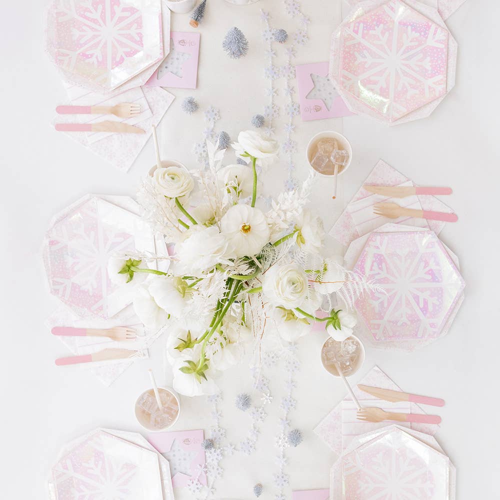 Frosted Snowflake Dinner Napkins, view 4