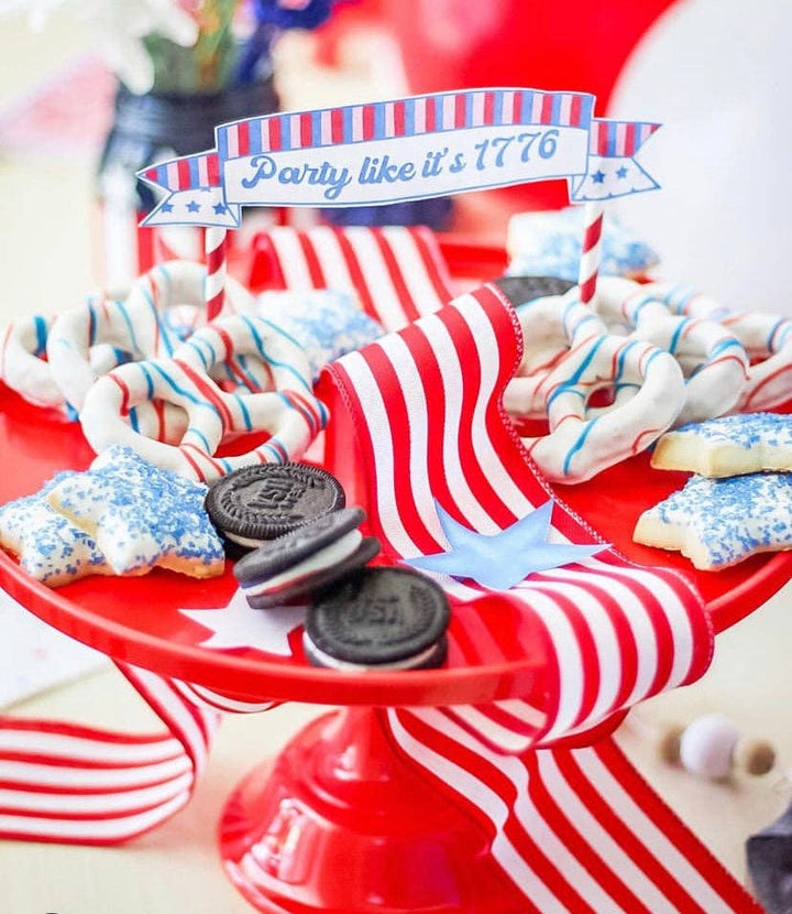 Red Melamine Cake Stand, view 6