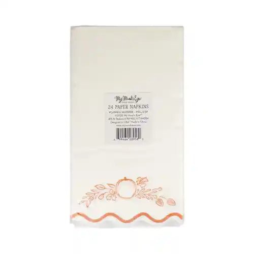 Falloween Pumpkin Guest Napkin - Josi James - Tall Napkins