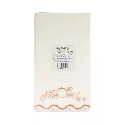 Falloween Rust Scalloped Round 10" Paper Plate - Josi James - 10 Inch Plate