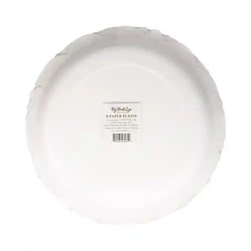 Falloween Rust Scalloped Round 10" Paper Plate - Josi James - 10 Inch Plate