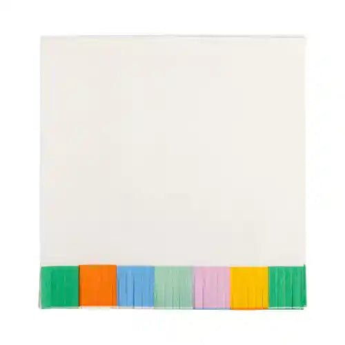 Fiesta Fringed Cocktail Napkins – 5" Colorful Party Napkins with Fringe Edges (24ct) - Josi James - Small Napkins