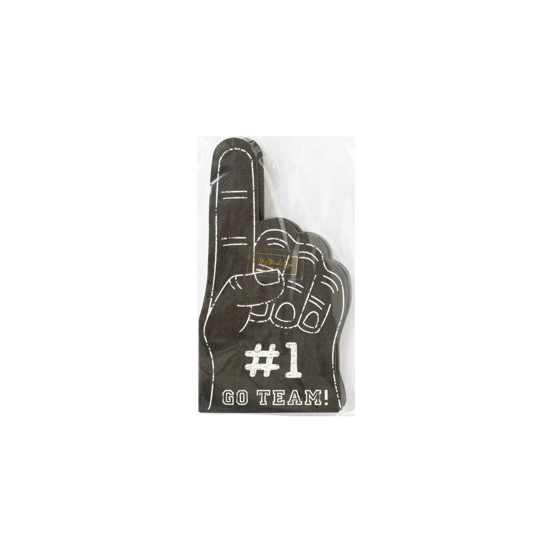 Foam Finger Shaped Napkins – 4" x 7.75" Football Party Napkins for Game Day & Tailgates (24ct) - Josi James - Die Cut Napkin