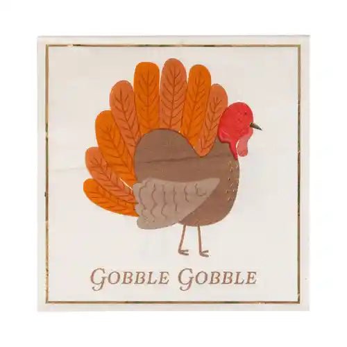 Gobble Gobble Cocktail Napkin - Josi James - Small Napkins