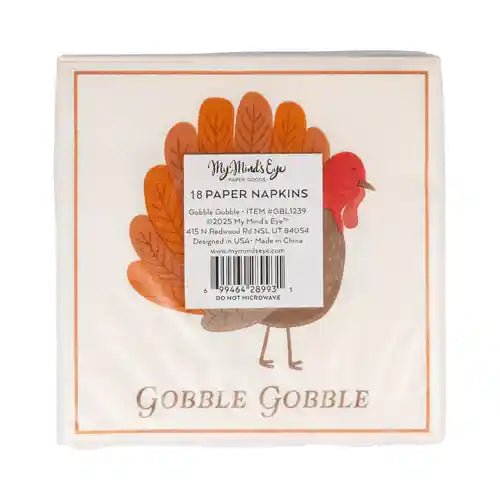 Gobble Gobble Cocktail Napkin - Josi James - Small Napkins