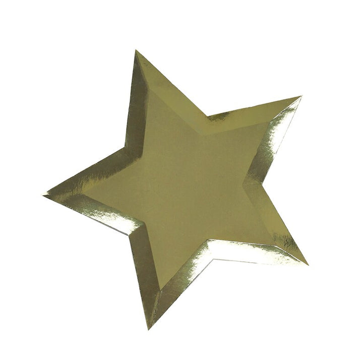 Gold Metallic Star Plates