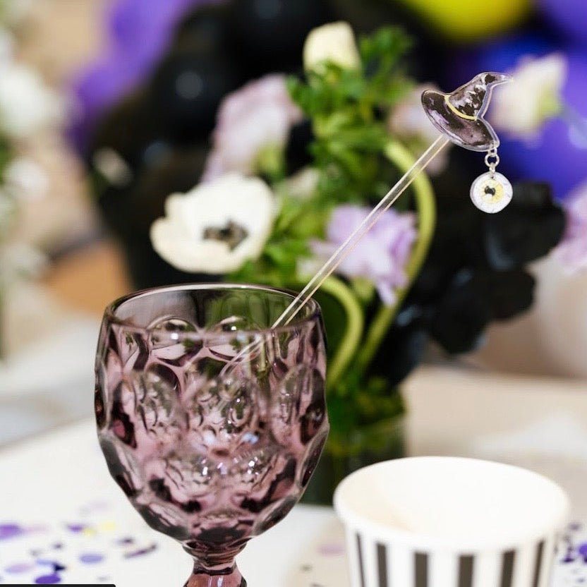 Halloween Drink Stir Sticks – Acrylic Cocktail Stirrers with Charms (6 Pack) - Josi James - 